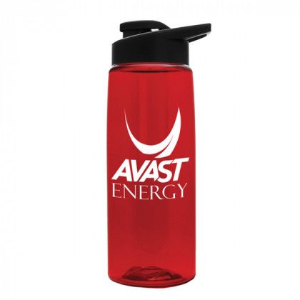 Custom Tritan Flair Bottle with Sip Lid 26 oz. red