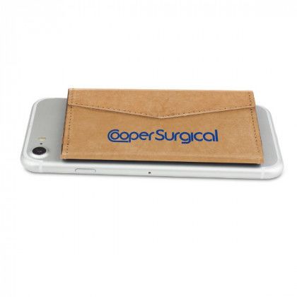 Imprinted Kanga Folio Cell Phone Wallet - Tan