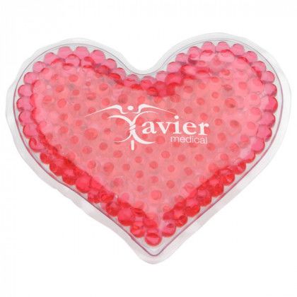 Heart Gel Hot/Cold Pack with Red Beads