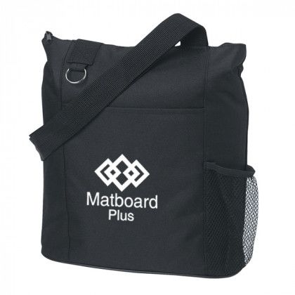 Fun Tote Bag Promotional Custom Imprinted With Logo- Black