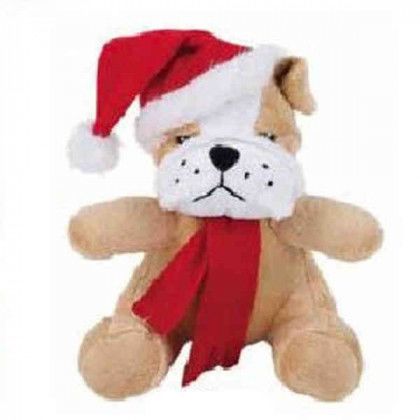 Christmas Stuffed Bulldog 7 Inch Christmas Stuffed Bulldog 7 Inch