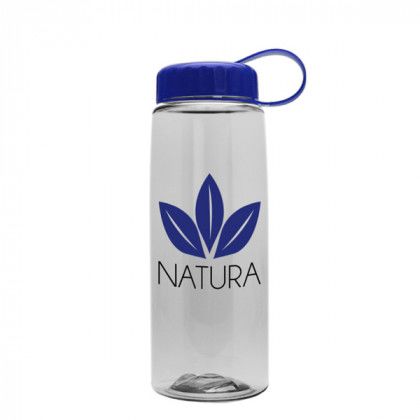 Tritan Flair Bottle with Tethered Lid Promo royal blue