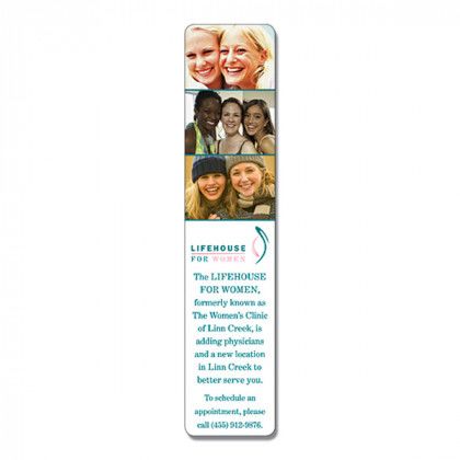1 3/4" x 8" Full Color Bookmark - 10 pt