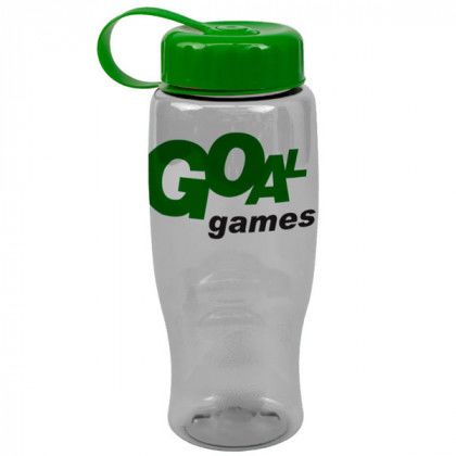 27 Oz Poly-Pure Sports Bottle with Tethered Lid