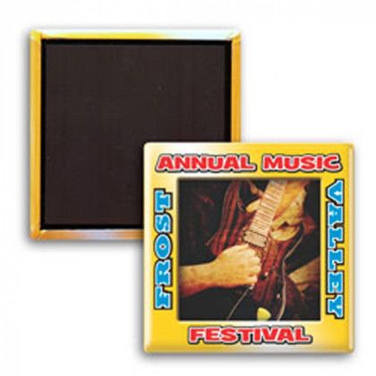 Square Metal Button Magnet 2 in. x 2 in.