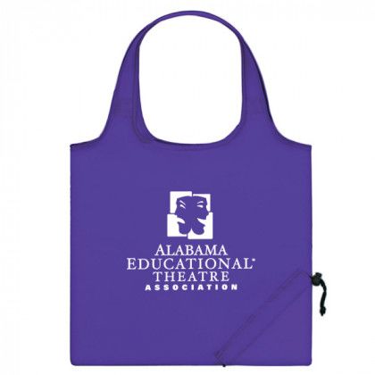 Purple Folding Travel Color Tote Custom Logo