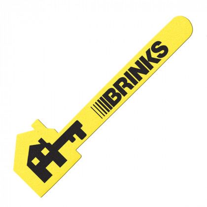 Imprinted Horizontal House Emery Board | Yellow Custom Emery Boards Wholesale