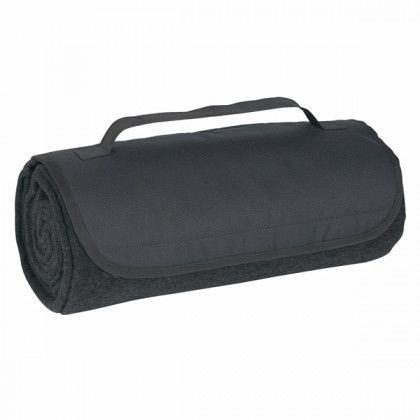 Embroidered Roll-Up Blanket - Charcoal