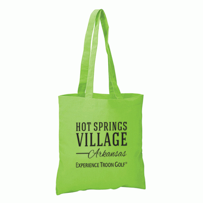 Lightweight Colorful Economical Cotton Tote Bag- Lime