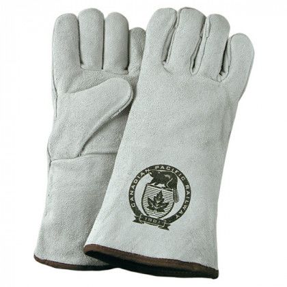 Gray Suede Leather Welder and Fireplace Gloves