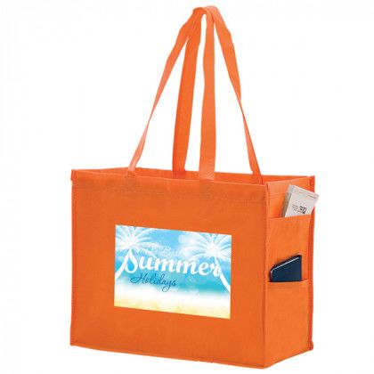 Tote Bag with Side Pockets XL - Orange