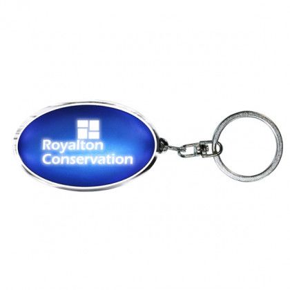 Customized Luminant Key Chain Flashlight - Blue