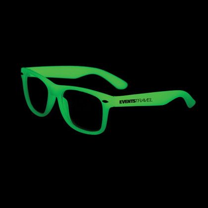 Glow in the Dark Custom Design Sunglasses For Advertising Green