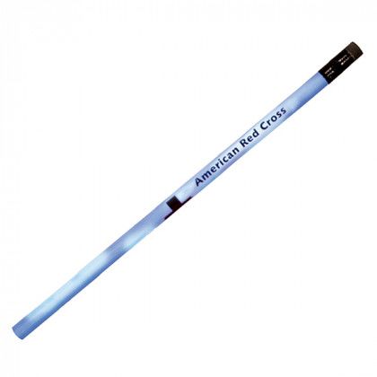 Mood Pencil with black erasers Promotional Custom Imprinted With Logo - Blue to Light Blue