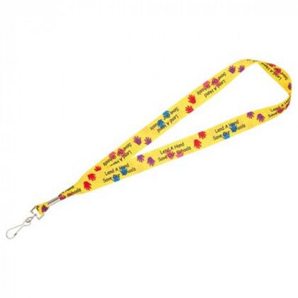 Promotional Full Color 1" Lanyard w/Hook