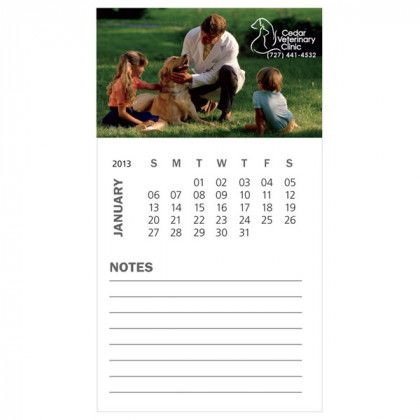 Business Card Magnet with Calendar