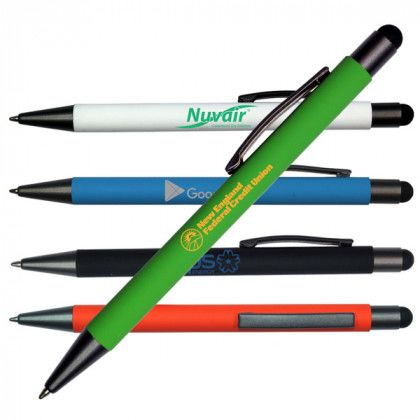Custom Imprinted Halcyon Metal Pen Stylus - All colors Custom Imprinted Halcyon Metal Pen Stylus - All colors