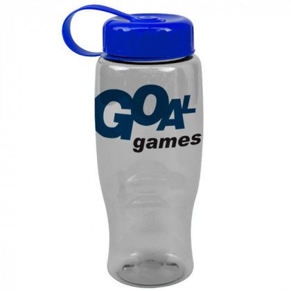 27 Oz Poly-Pure Sports Bottle with Tethered Lid