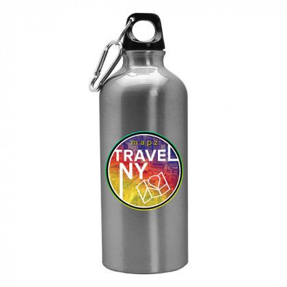 Digital Logo Aluminum 20 oz Sports Bottle - Silver