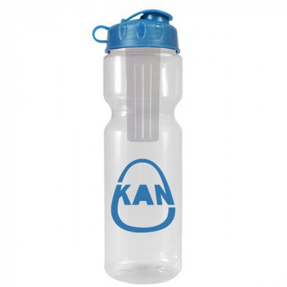 Clear Infuser Bottle with Flip Lid | Company Logo Infuser Bottles