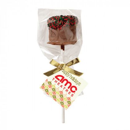 Holiday Sprinkled Chocolate Marshmallow Pop with Logo Holiday Sprinkled Chocolate Marshmallow Pop with Logo