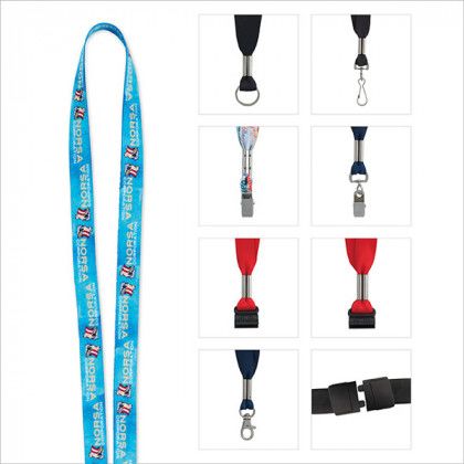 Fine Print Polyester Lanyard - 1/2 Inch