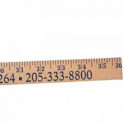 Clear Lacquer Heavy-Duty Yardstick Promotional Custom Imprinted With Logo