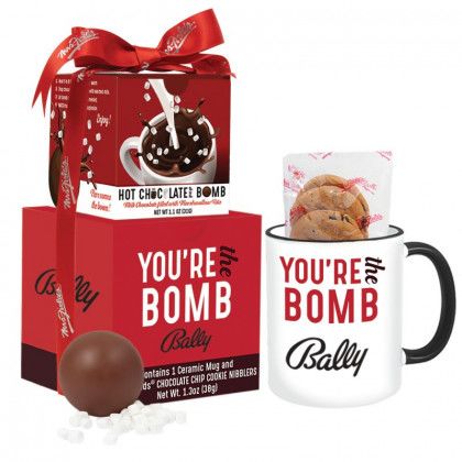 Custom Mrs. Fields Cookies, Mug, Chocolate Bomb Set