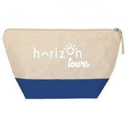 Logo Charmed 5oz Cotton Travel Pouch - Royal blue