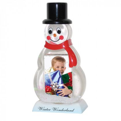 Custom Snowman Snow Globe Picture Frame