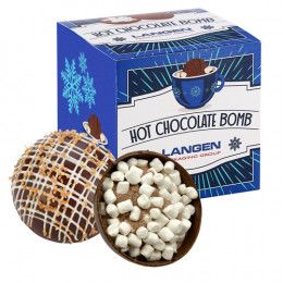 Logo Dark Chocolate Crystal Hot Chocolate Bomb 