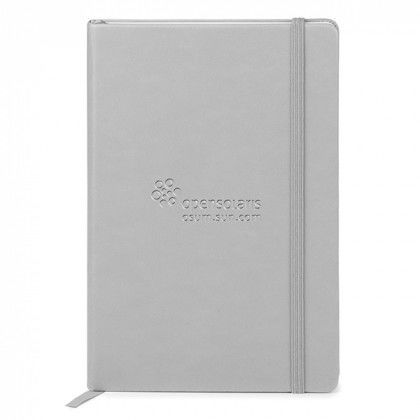 Hard Cover Journal-Neoskin-Medium -Silver