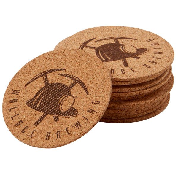 Promotional Natural Edge Round Cork Coaster