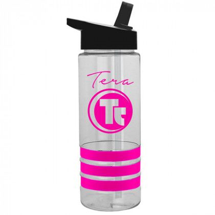 Tritan Sergeant2 Flip Straw Stripe Bottle-24 oz