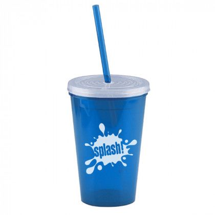 Insulated Straw Tumbler-16 oz