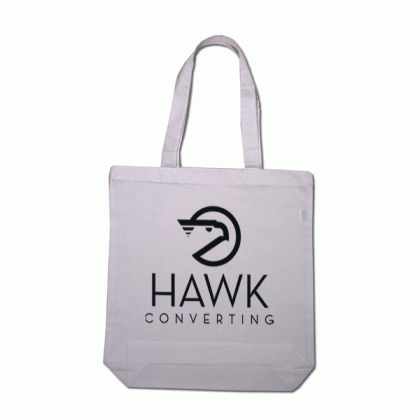 Colored Economical Tote Bag With Gusset- White