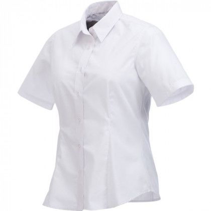 White Women's Colter Short Sleeve Shirt | Custom Button Down Uniform Shirts