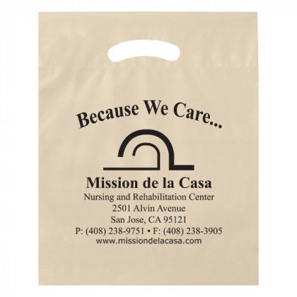 15"x19" Die Cut Bag with Gusset- ivory