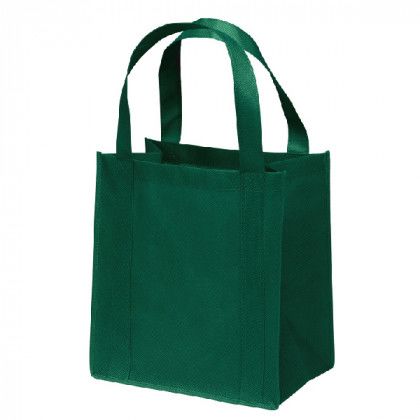 Small Reusable Tote Bag-Wide Gusset-Full Color Imprint - Green