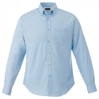 Custom M-Wilshire Frost Blue Long Sleeve Shirt | Custom Dress Shirts