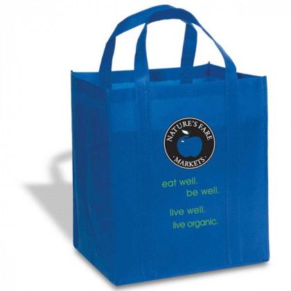 Full Color Imprinted Heavy Duty Enviro-Shopper blue