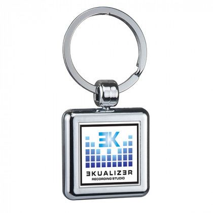 Custom Budget Key Tag-Square Chrome