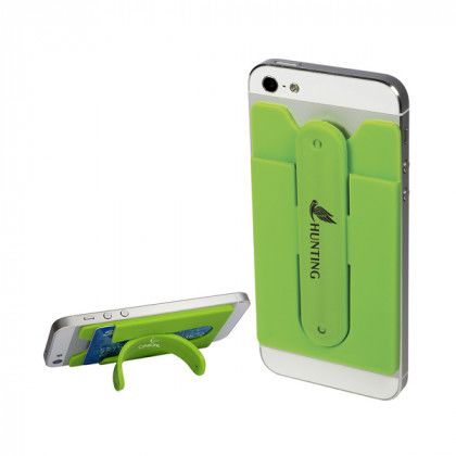 Custom Quik-Snap Mobile Device Pocket/Stand -Lime Green