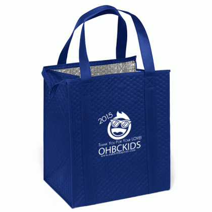 Therm-O-Tote Reusable Tote w/Full Color Process- Royal blue