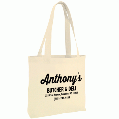 Ivory Cheap Promotional Tote Bags with Gussets | Logo Printed Poly Pro Tote with Gusset 