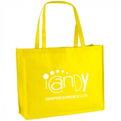 George™ Non-Woven Tote Bag Logo Products - Yellow