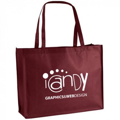 George™ Non-Woven Tote Bag Logo Products - Burgundy