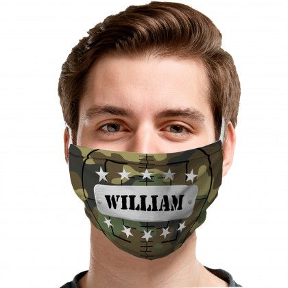 Camo Face Cover with Name