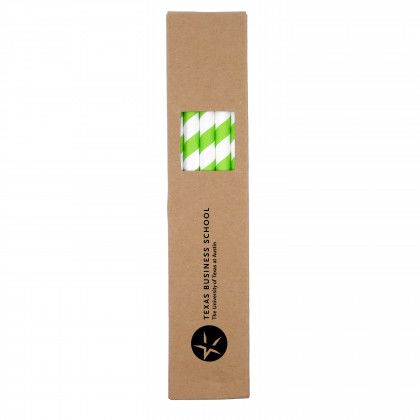 10 Pack Biodegradable Paper Straws in Paper Box