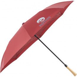 Custom Recycled PET Plaid Inversion Umbrella - Burgundy